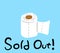 Cartoon Sold Out Toilet Paper Background