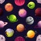 Cartoon space futuristic planets seamless pattern