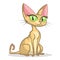 Cartoon Sphynx cat illustration