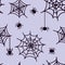 cartoon spiders seamless pattern