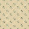 Cartoon spooky seamless pattern with simple skull and bones little elements. Pale beige background