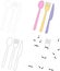 Cartoon spoon, knife and fork. Dot to dot game for kids