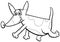 Cartoon spotted running puppy character coloring page