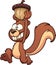 Cartoon squirrel