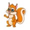 Cartoon squirrel isolated vector illustration
