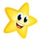 Cartoon Star Smile Emoji Cute Mascot Reach Raise Vector