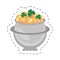 cartoon steel cauldron gold coin st patricks day