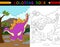 Cartoon stegosaurus coloring book