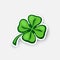 Cartoon sticker green clover