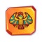 Cartoon stone board or blank clay tablet with egyptian phoenix bird