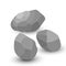 Cartoon stones. Rock stone isometric set. Granite grey boulders, natural building block shapes, wall stones. 3d flat isolated