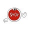 Cartoon stop sign