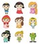 Cartoon story people icon