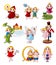 Cartoon story people icons set