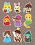 Cartoon story people stickers