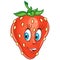 Cartoon strawberry character