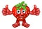 Cartoon Strawberry Fruit Mascot Character