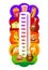 Cartoon street food, kids height chart for growth