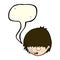 cartoon stressed face with speech bubble