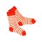 Cartoon striped woolen socks, fashion stockings