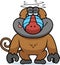 Cartoon Stupid Baboon