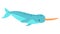 Cartoon style, ancient fish, rare inhabitant, ocean predator, wildlife underwater, flat vector illustration, isolated on