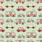 Cartoon style city transport seamless pattern