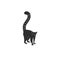 Cartoon style icon of lemur. Cute character for different design. Simple silhouette pictogram