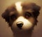 Cartoon style puppy portrait