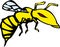 Cartoon-style wasp