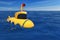 Cartoon Styled Submarine in ocean. 3d Rendering