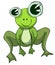 Cartoon Stylized Small Cute Frog.