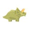 Cartoon styracosaurus character, Jurassic period animal vector Illustration