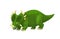 Cartoon styracosaurus dinosaur character, vector