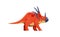 Cartoon Styracosaurus dinosaur isolated character