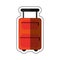 cartoon suitcase equipment travel icon