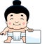 Cartoon Sumo Boy Sign