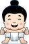 Cartoon Sumo Boy Thumbs Up