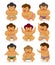 Cartoon Sumo wrestler icons