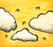 Cartoon Sunny Yellow Cloudy Sky Card