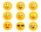 Cartoon suns with emotions. Stickers with faces. Cute characters JPG illustration