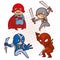 Cartoon Superhero Character Sticker