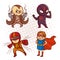 Cartoon Superhero Character Sticker