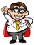 Cartoon Superhero office nerd