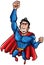 Cartoon Superman with huge chest