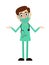 Cartoon Surgeon Doctor Unaware Expression Vector