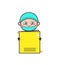 Cartoon Surgeon Presenting a Magazine Vector Illustration