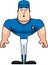 Cartoon Surprised Baseball Player