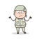Cartoon Surprised Soldier Vector Character