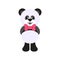 Cartoon sweet panda with tie